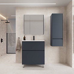 Style Line Тумба с раковиной Лима 70 Plus эмаль графит матовая – фотография-10